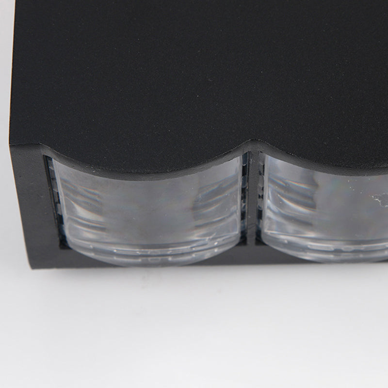 Geometric Wall Light Fixture Modern Metal Wall Sconce in Black/White