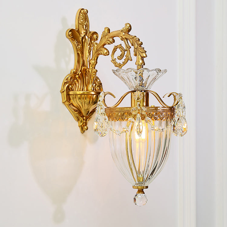 Cone Shape Metal Wall Lighting Modern Style Multi Lights Wall Mounted Light in Gold