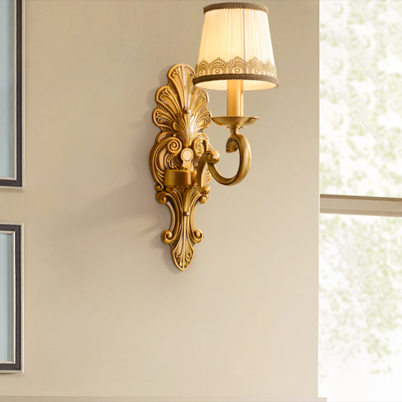 American Style Copper Vanity Light Cylinder Shape Vanity Lamp for Shower Room