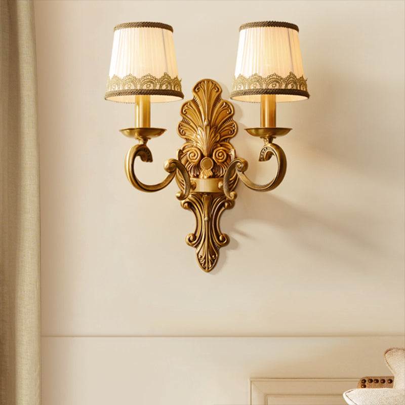 American Style Copper Vanity Light Cylinder Shape Vanity Lamp for Shower Room