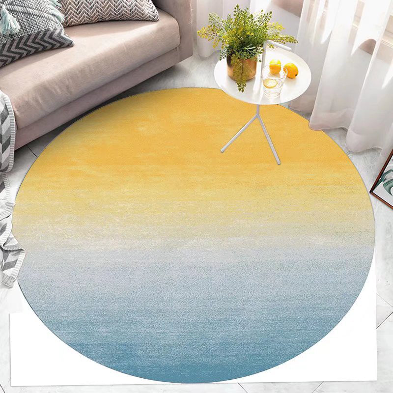 Nordic Pink Rug Polyester Color Lump Rug Tear Resistant Rug for Home Decor