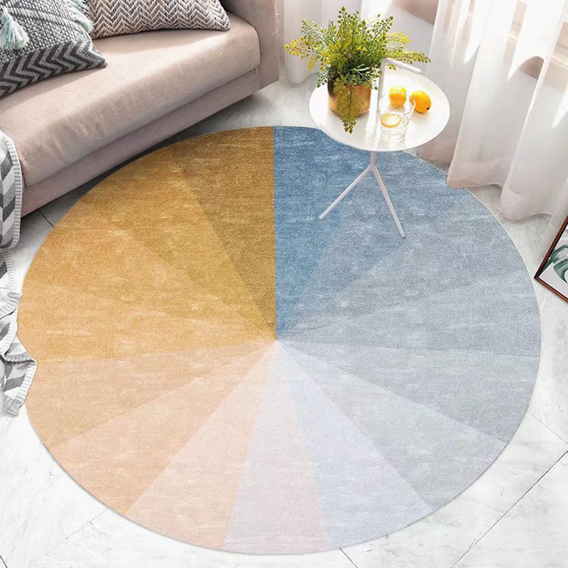 Nordic Pink Rug Polyester Color Lump Rug Tear Resistant Rug for Home Decor