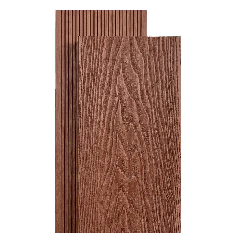 Embossed Composite Deck Plank Nailed Outdoor Patio Deck Tile Kit