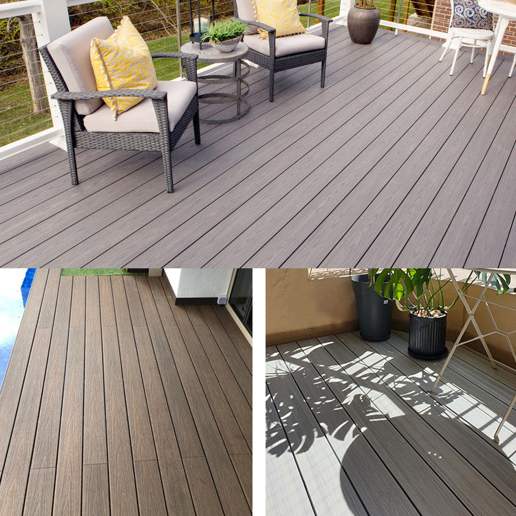 Embossed Composite Deck Plank Nailed Deck Tile Kit Outdoor Patio