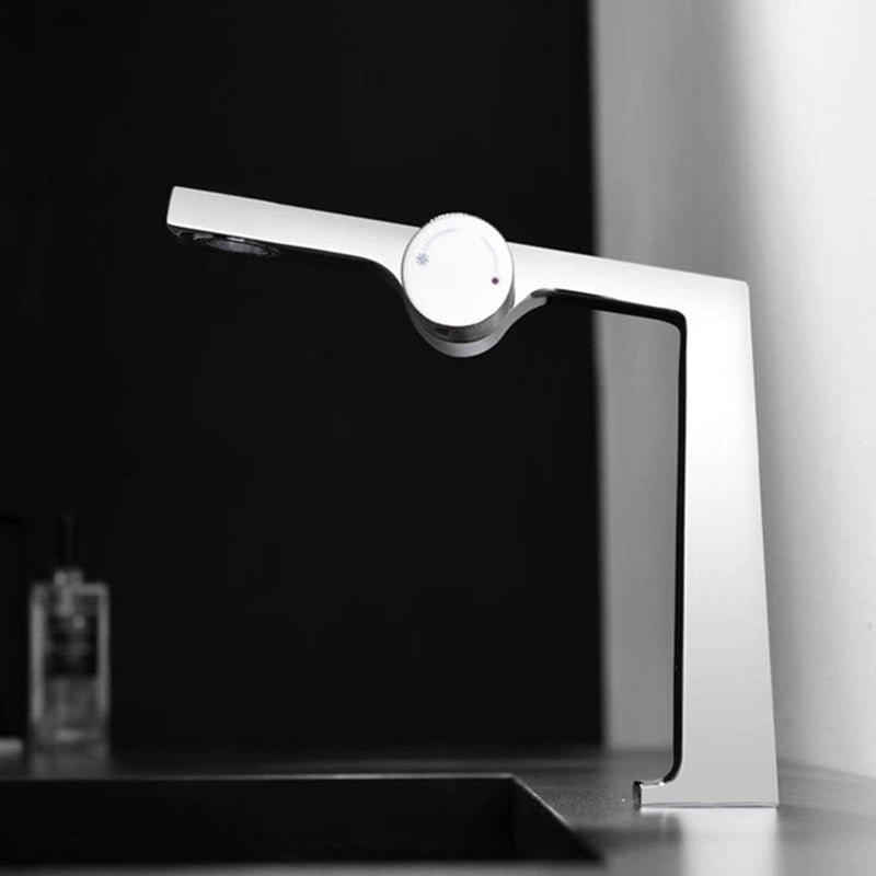 Contemporary Vessel Sink Bathroom Faucet Knob Handle Low Arc Vessel Sink Faucet