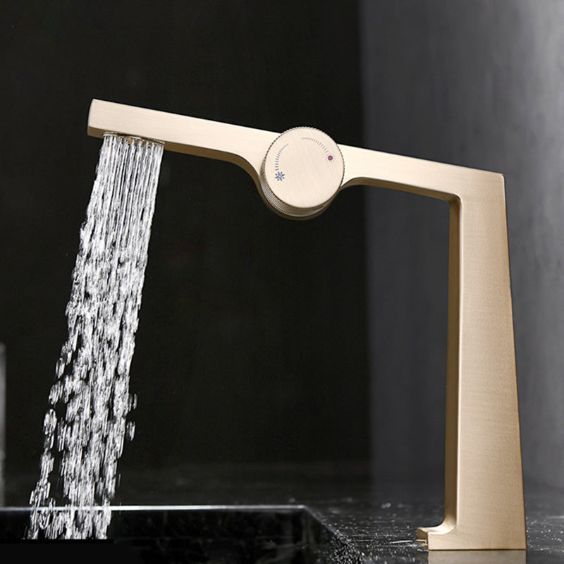 Contemporary Vessel Sink Bathroom Faucet Knob Handle Low Arc Vessel Sink Faucet