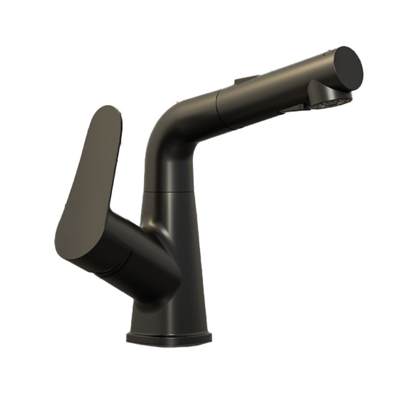 Swivel Spout Vessel Sink Faucet Lever Handle with Pull Out Sprayer