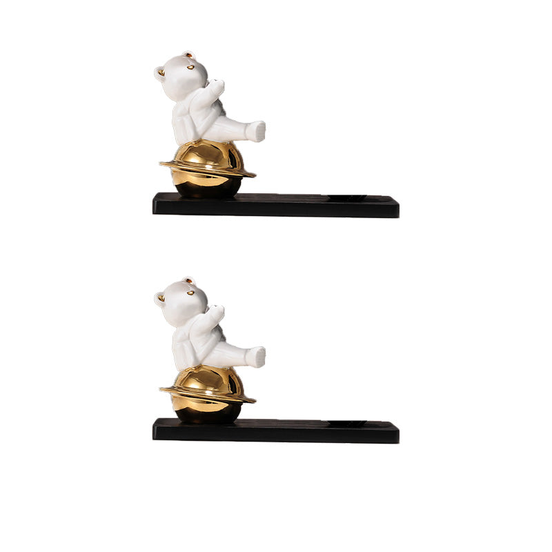 Countertop Wine Rack Solid Wood Base Wine Bottle Rack for Living Room