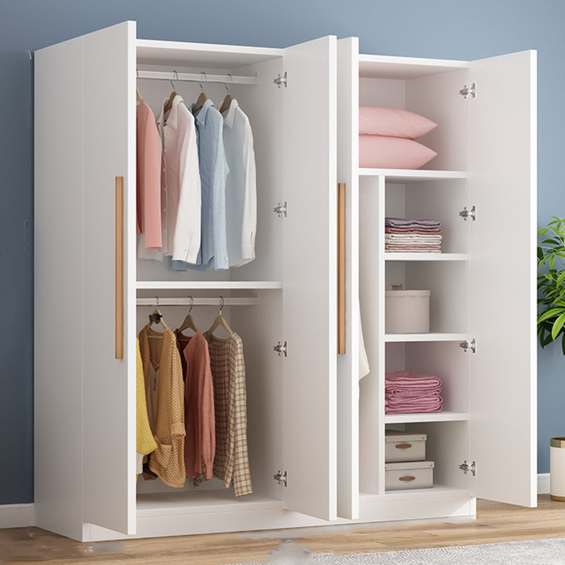 Freestanding Wood Frame Wardrobe Armoire Multifunctional Wardrobe with Soft Close Doors