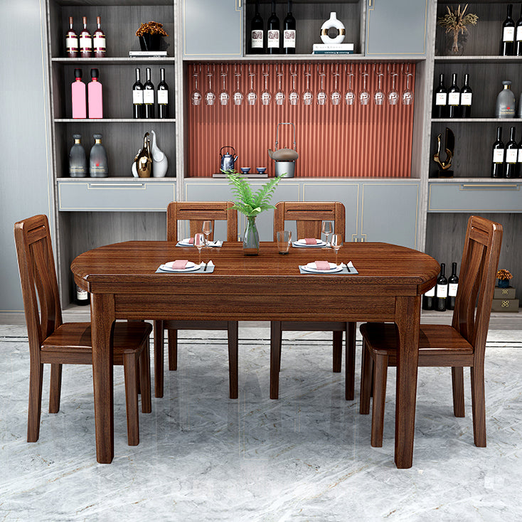 Dining Room Traditional Dinner Table Walnut Round Dining Table