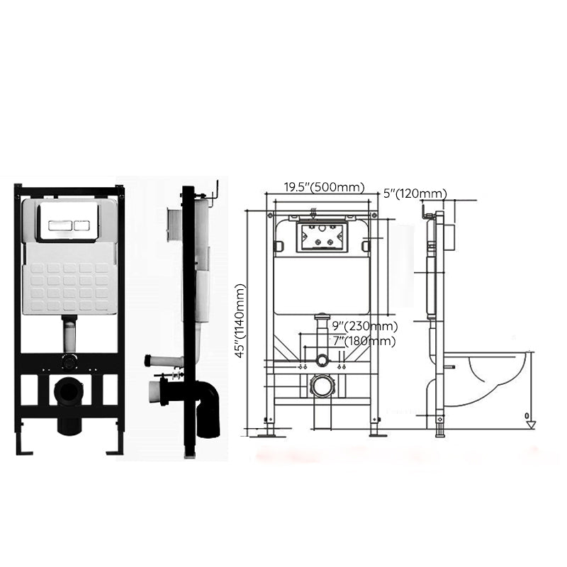 Contemporary Wall Hung Flush Toilet Ceramic Urine Toilet for Bathroom