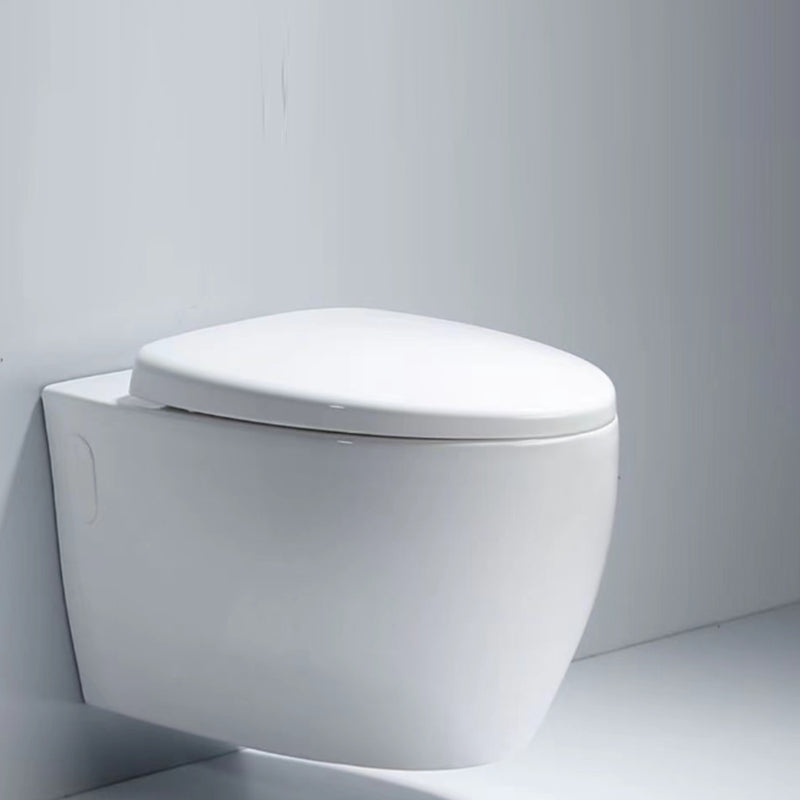 Modern White Flush Toilet Wall Mount Urine Toilet with Seat for Bathroom