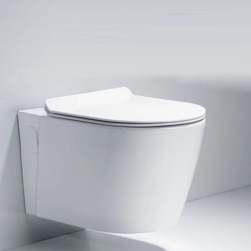 Modern White Flush Toilet Wall Mount Urine Toilet with Seat for Bathroom