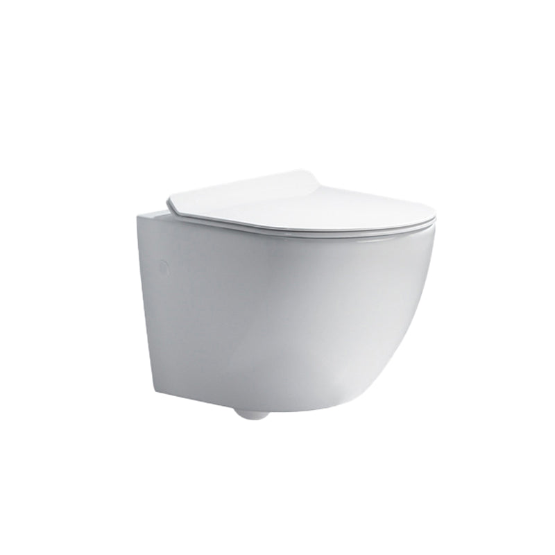 Modern White Flush Toilet Wall Mount Urine Toilet with Seat for Bathroom