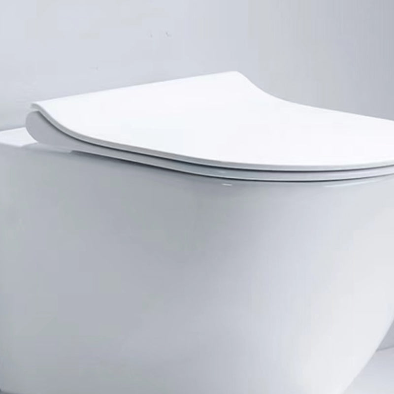 Modern White Flush Toilet Wall Mount Urine Toilet with Seat for Bathroom