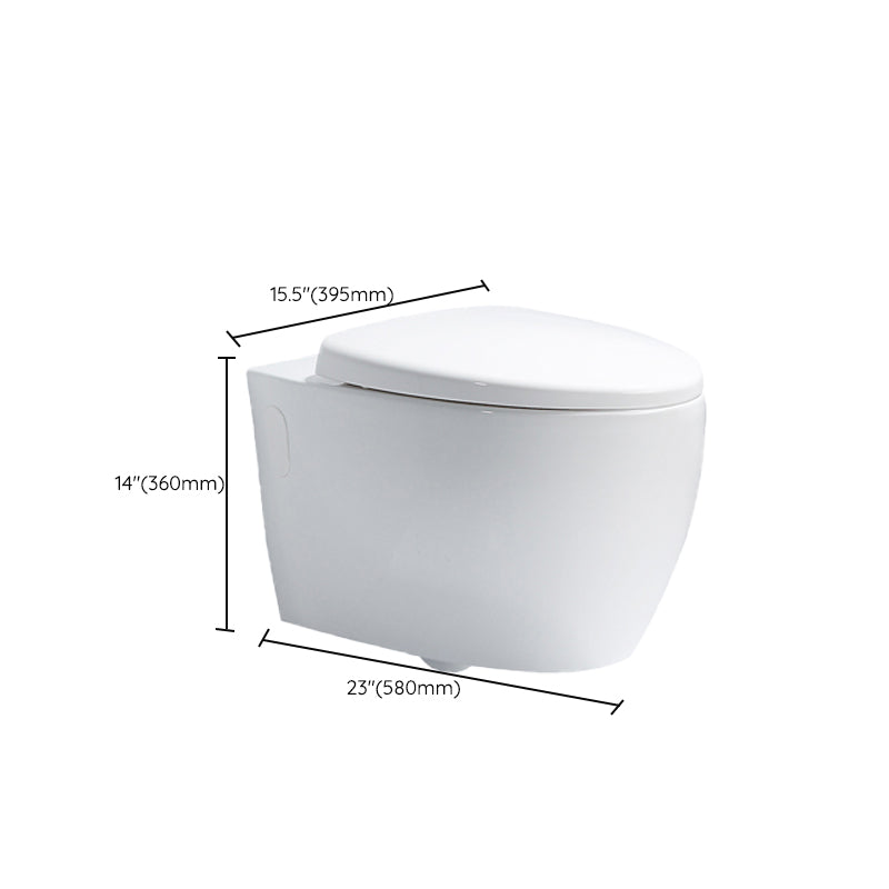 Modern White Flush Toilet Wall Mount Urine Toilet with Seat for Bathroom
