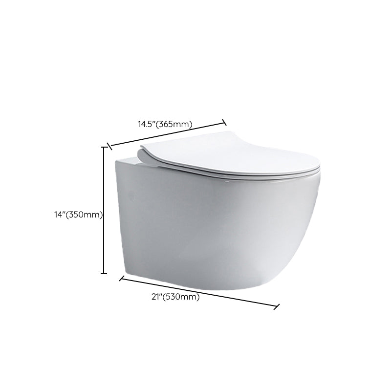 Modern White Flush Toilet Wall Mount Urine Toilet with Seat for Bathroom