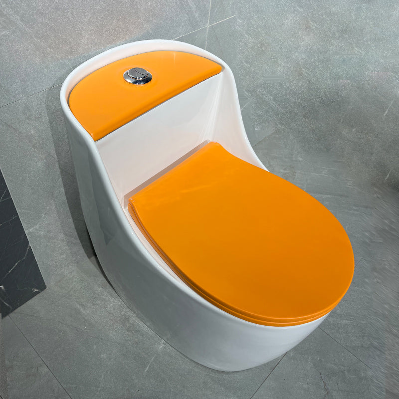 Contemporary Siphon Jet Toilet Floor Mount Urine Toilet for Washroom