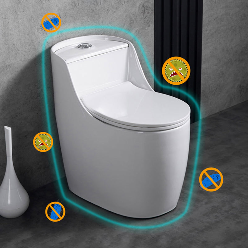 Contemporary Siphon Jet Toilet Floor Mount Urine Toilet for Washroom