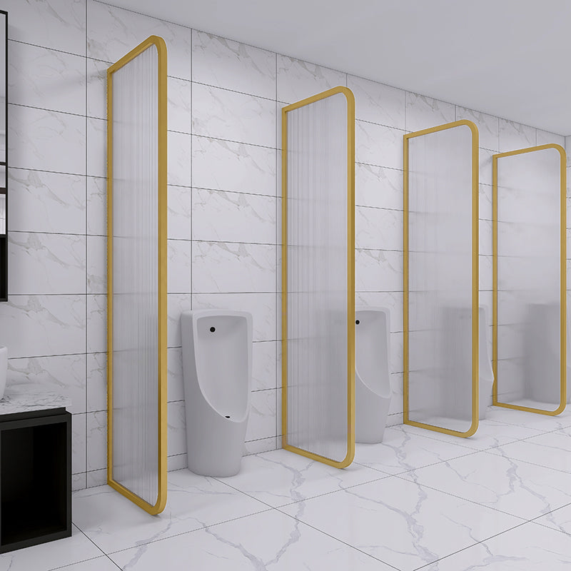 Black and Gold Fixed Glass Panel Framed Single Fixed Bath Fixed Panel