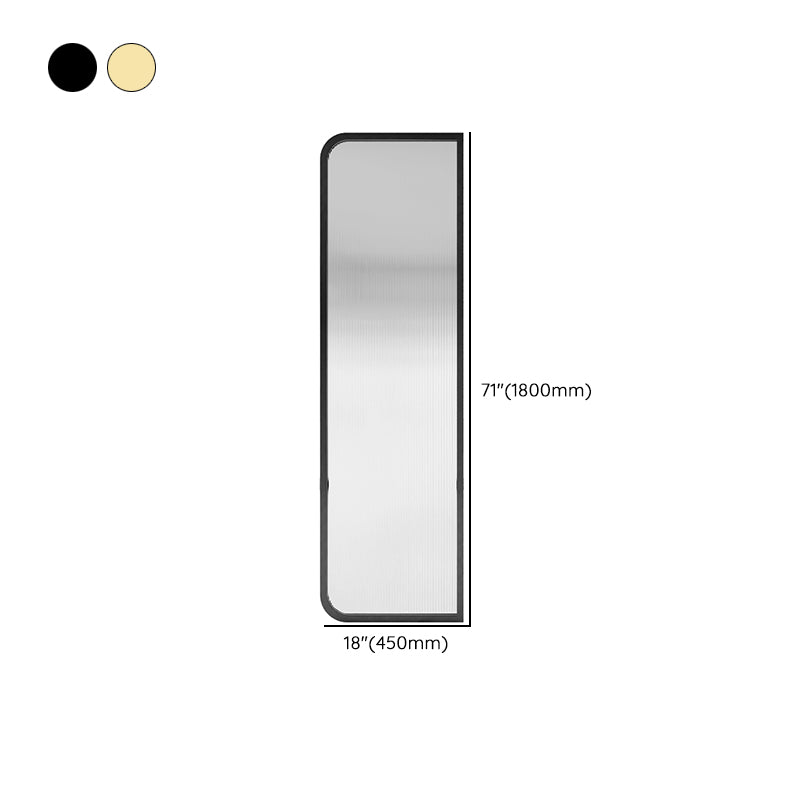 Black and Gold Fixed Glass Panel Framed Single Fixed Bath Fixed Panel