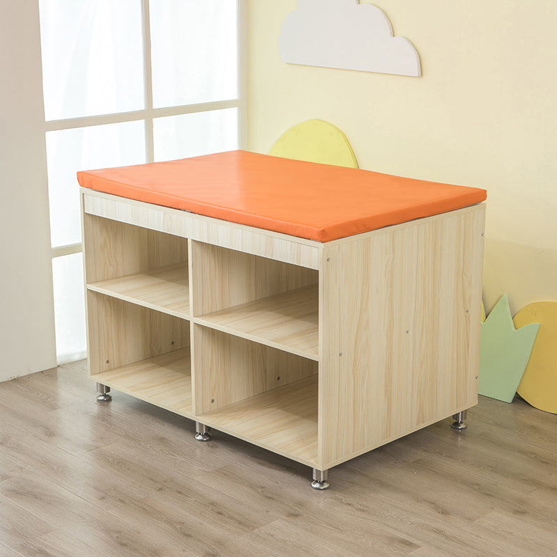 Modern Wood Changing Table Dresser with Storage and Pad, Flat Top Changing Table