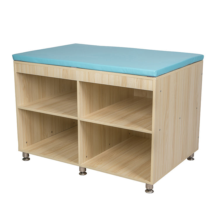 Modern Wood Changing Table Dresser with Storage and Pad, Flat Top Changing Table