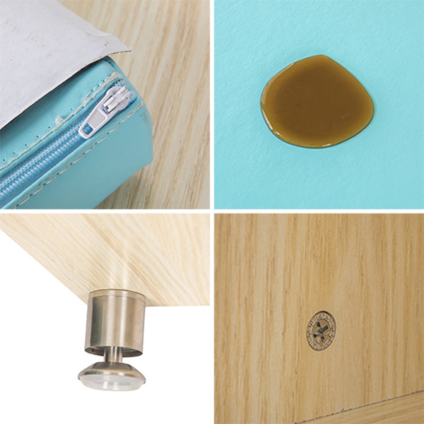 Modern Wood Changing Table Dresser with Storage and Pad, Flat Top Changing Table