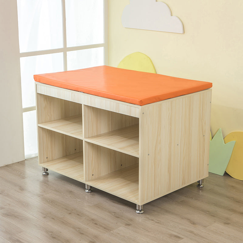 Modern Wood Changing Table Dresser with Storage and Pad, Flat Top Changing Table