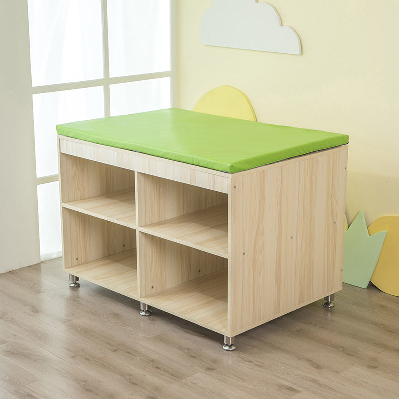 Modern Wood Changing Table Dresser with Storage and Pad, Flat Top Changing Table