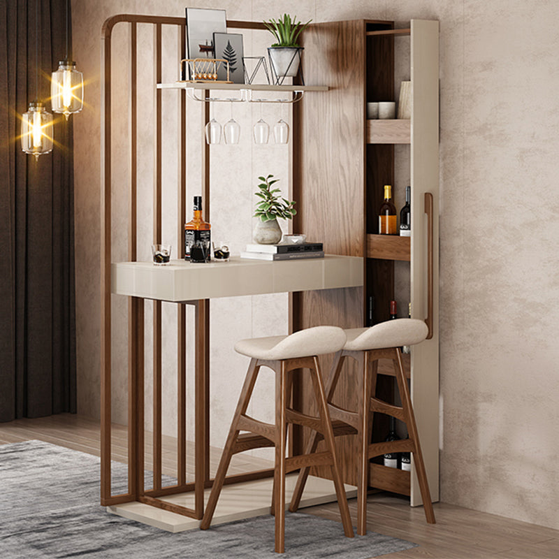 Contemporary Counter Height Set 1/2/3 Pieces Table and Stool Set