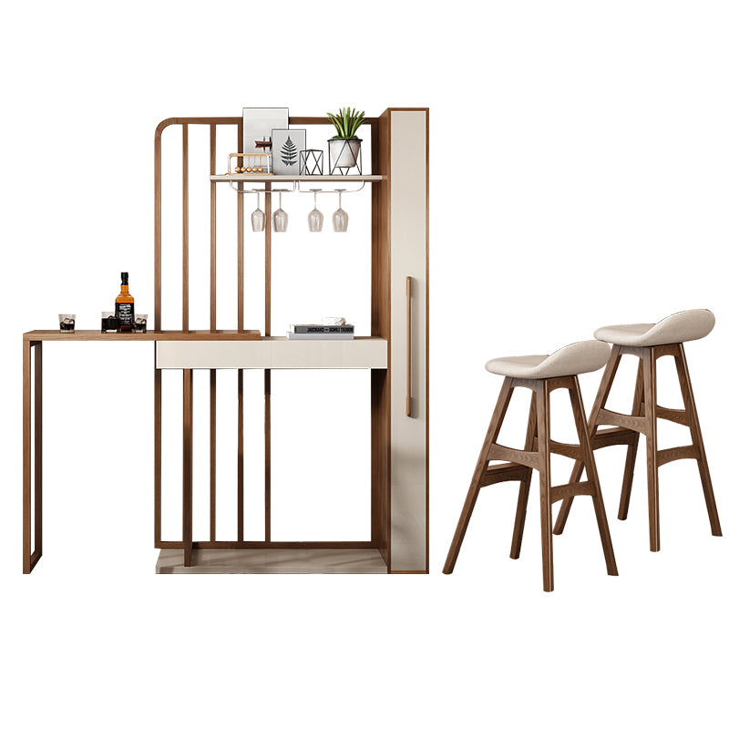 Contemporary Counter Height Set 1/2/3 Pieces Table and Stool Set