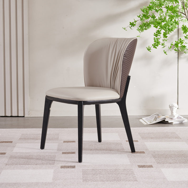 Industrial Upholstered Dining Chair Armless Dining Room Chair
