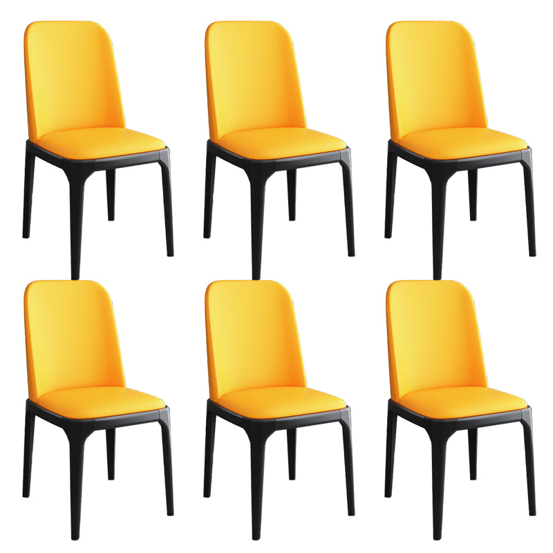 Modern Style Parsons Chairs Faux Leather Dining Chair for Dining Room