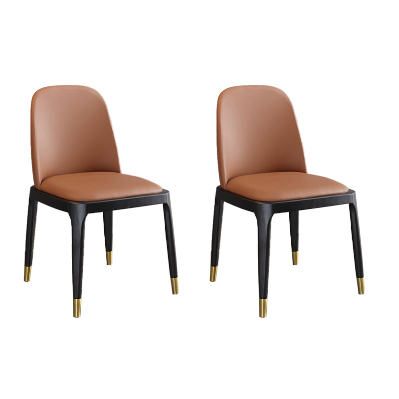 Modern Style Parsons Chairs Faux Leather Dining Chair for Dining Room