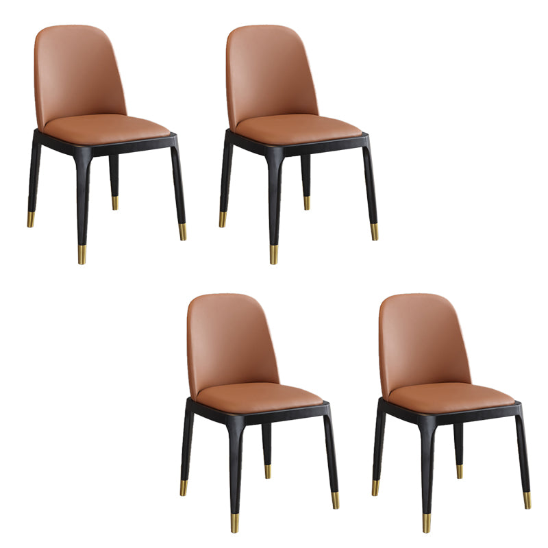 Modern Style Parsons Chairs Faux Leather Dining Chair for Dining Room
