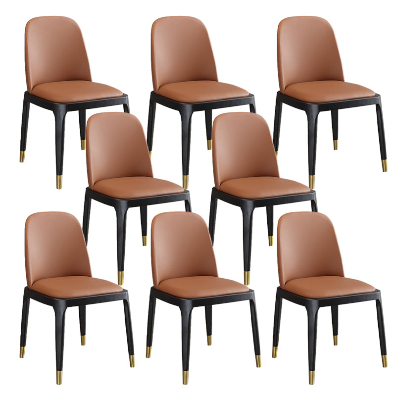 Modern Style Parsons Chairs Faux Leather Dining Chair for Dining Room