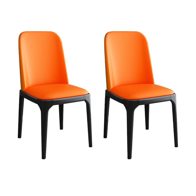 Modern Style Parsons Chairs Faux Leather Dining Chair for Dining Room