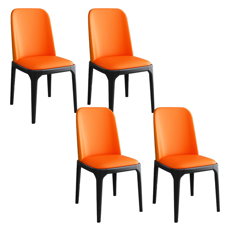 Modern Style Parsons Chairs Faux Leather Dining Chair for Dining Room