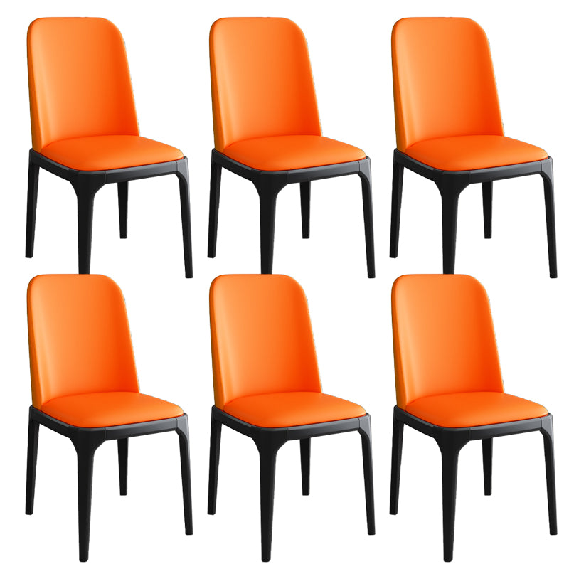 Modern Style Parsons Chairs Faux Leather Dining Chair for Dining Room
