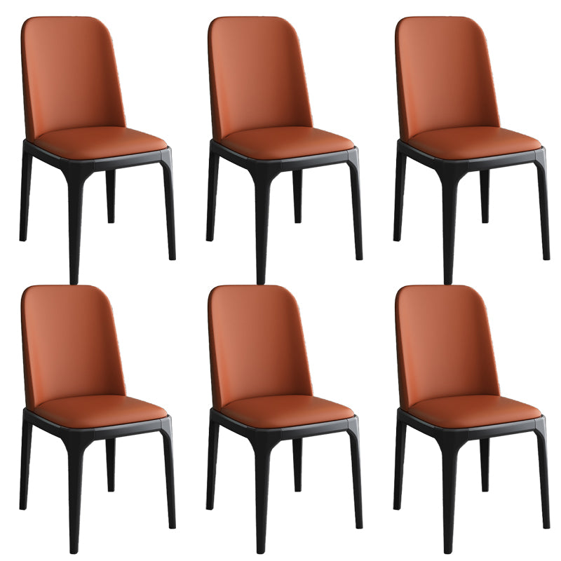 Modern Style Parsons Chairs Faux Leather Dining Chair for Dining Room