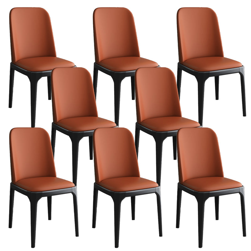 Modern Style Parsons Chairs Faux Leather Dining Chair for Dining Room
