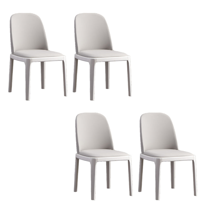 Modern Style Parsons Chairs Faux Leather Dining Chair for Dining Room