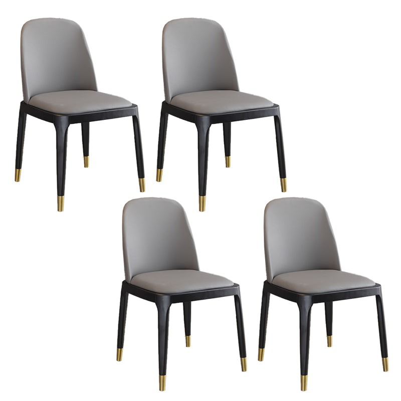 Modern Style Parsons Chairs Faux Leather Dining Chair for Dining Room