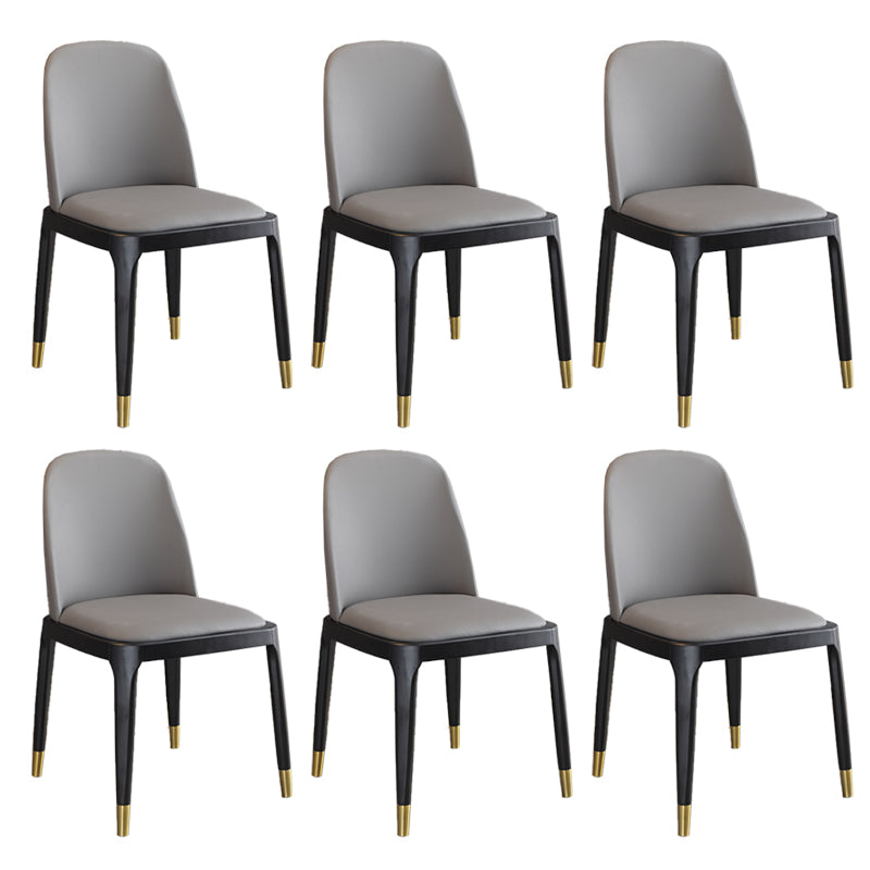 Modern Style Parsons Chairs Faux Leather Dining Chair for Dining Room