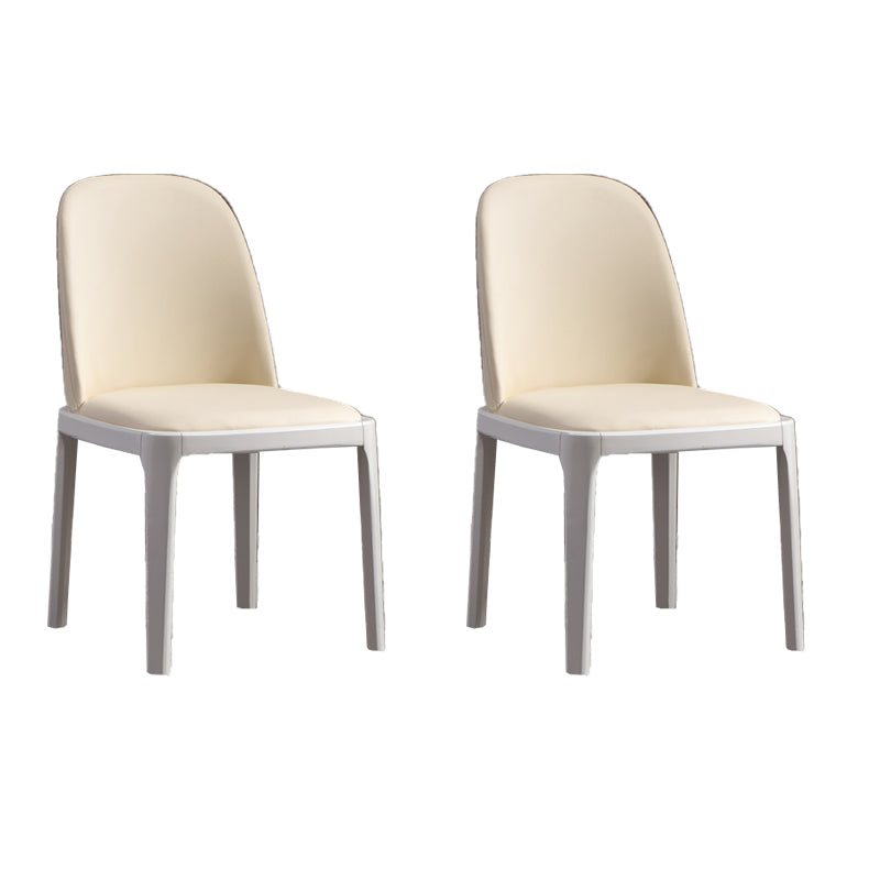 Modern Style Parsons Chairs Faux Leather Dining Chair for Dining Room
