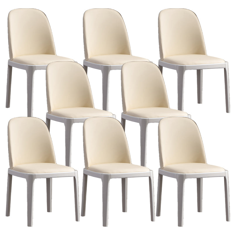 Modern Style Parsons Chairs Faux Leather Dining Chair for Dining Room