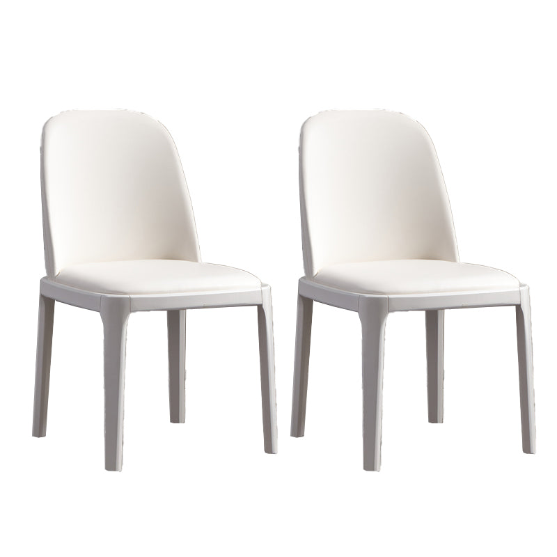 Modern Style Parsons Chairs Faux Leather Dining Chair for Dining Room