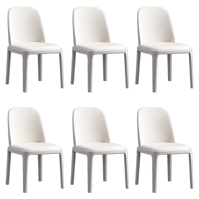 Modern Style Parsons Chairs Faux Leather Dining Chair for Dining Room