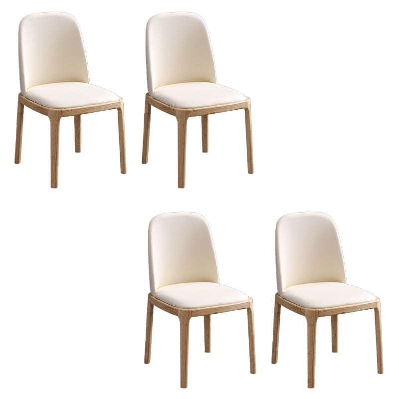 Modern Style Parsons Chairs Faux Leather Dining Chair for Dining Room